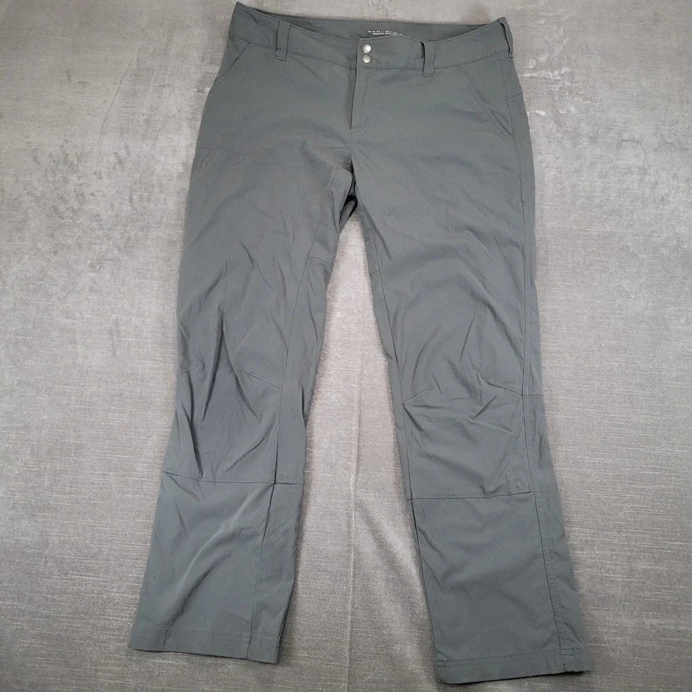 Columbia Men Outdoor Pants Size 12 Short Gray Omni Shield Water Repellent Hiking